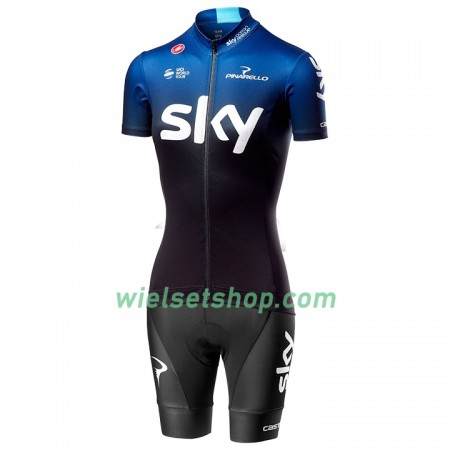 Fietskleding Dames (Fietsshirt + Fietsbroek Kort) 2019 Team Sky N001 Fietskleding Dames (Fietsshirt + Fietsbroek Kort) 2019 Team Sky N001